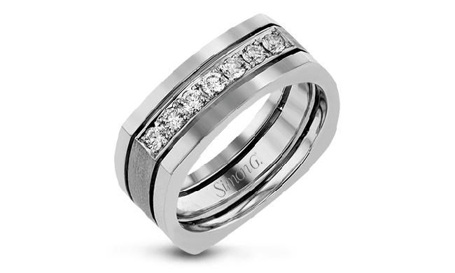Simon G. Men Ring Platinum (White) 0.41 ct Diamond - LG158-PT