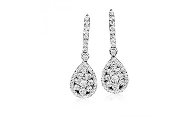 Simon G. Earring 18k Gold (White) 1.01 ct Diamond - LP4227-18K