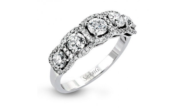 Simon G. 18k White Gold Diamond Wedding Band - MR2630