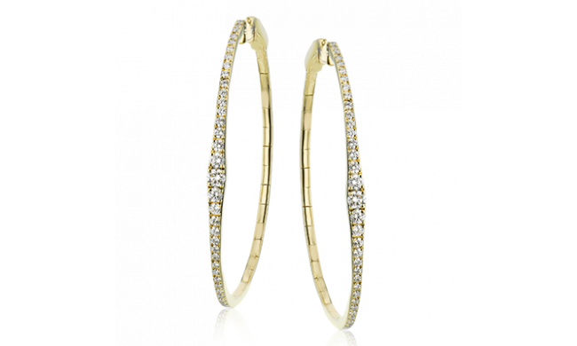 Simon G. Hoop Earring 18k Gold (Yellow) 1.18 ct Diamond - LE4651-Y-18KY