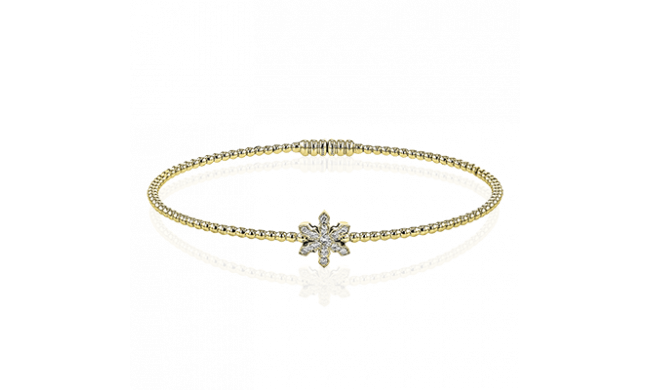 Simon G. Bangle 18k Gold (White, Yellow) 0.11 ct Diamond - LB2342-Y-18K2T