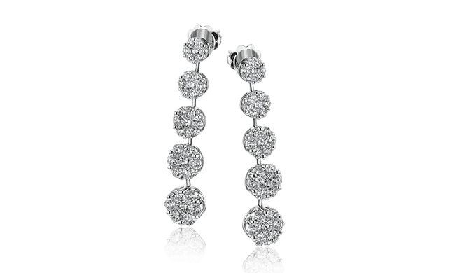 Simon G. Earring 18k Gold (White) 3.06 ct Diamond - LE4422-18K