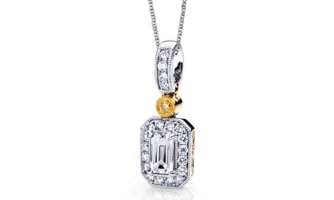 Simon G. Color Pendant 18k Gold (White, Yellow) 0.14 ct Diamond - MP1300-18K