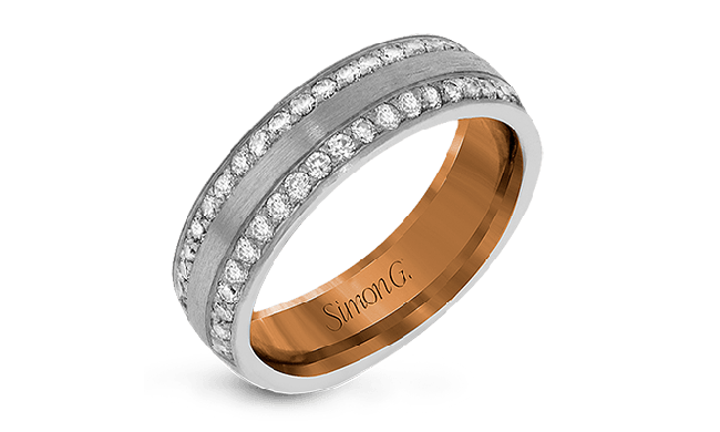 Simon G. Men Ring 14k Gold (Rose, White) 0.5 ct Diamond - LG183-14K