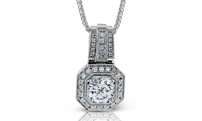 Simon G. Pendant 18k Gold (White) 0.39 ct Diamond - NP200-18K