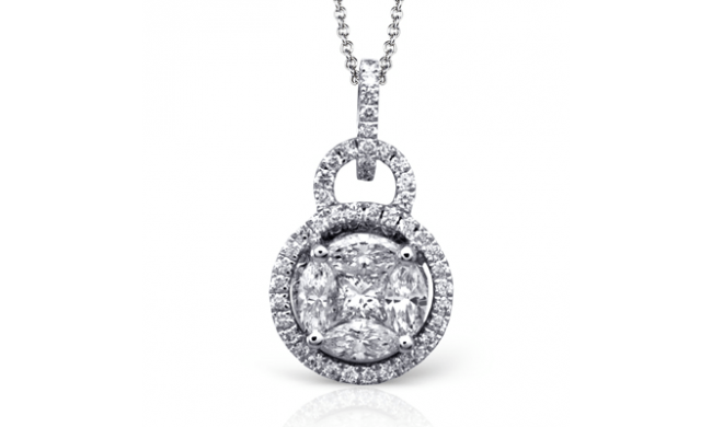 Simon G. Pendant 18k Gold (White) 0.8 ct Diamond - MP1517-18K