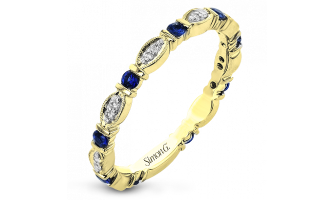 Simon G. Right Hand Ring 18k Gold (Yellow) 0.21 ct Emerald 0.08 ct Diamond - MR3108-Y-18KY