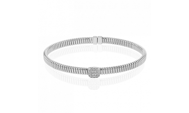 Simon G. Bangle 18k Gold (White) 0.19 ct Diamond - LB2399-18KW