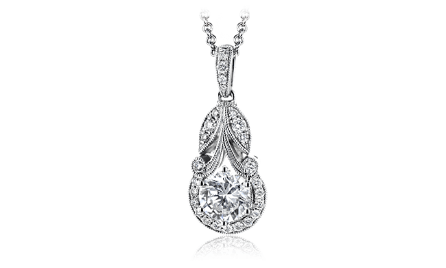 Simon G. Pendant 18k Gold (White) 0.16 ct Diamond - TP629-18K