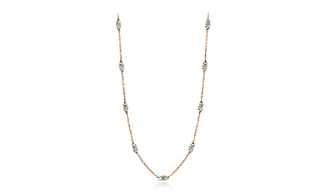 Simon G. Necklace 18k Gold (Rose, White) 0.3 ct Diamond - CH113-18K