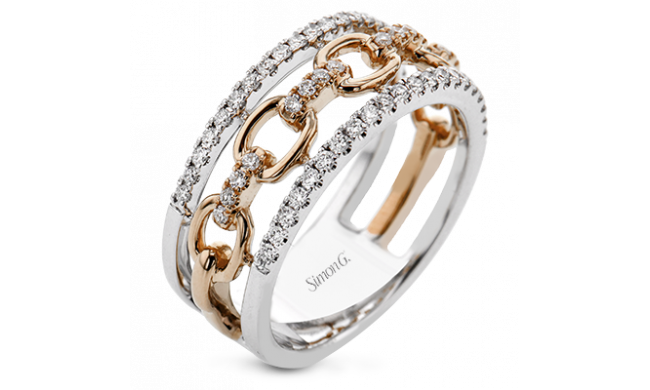 Simon G. Right Hand Ring 18k Gold (Rose, White) - LR2994-18KWR