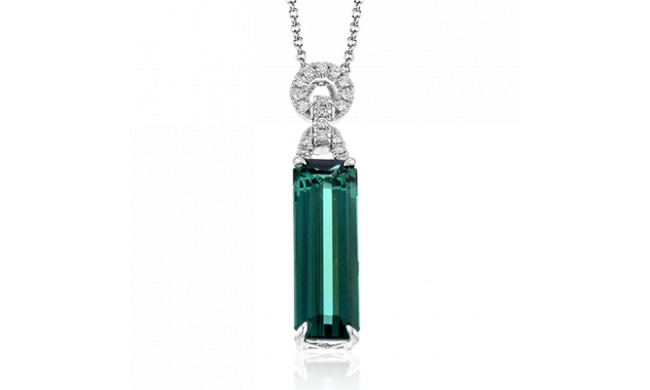 Simon G. Color Pendant 18k Gold (White) 3.9 ct Tourmaline 0.09 ct Diamond - TP314-18K-S