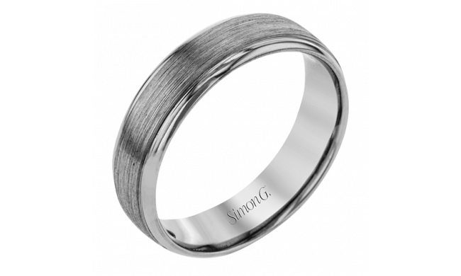 Simon G Men Ring 14k Gold Gray Band (Gray) - LP2194-14KG