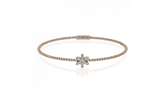 Simon G. Bangle 18k Gold (Rose, White) 0.11 ct Diamond - LB2342-R-18KWR