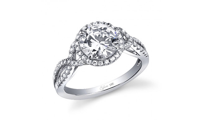 0.36tw Semi-Mount Engagement Ring With 1ct Round Head - sy260