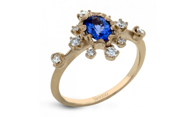 Simon G. Color Ring 18k Gold (Rose) 0.62 ct Tanzanite 0.28 ct Diamond - LR2262-R-18K