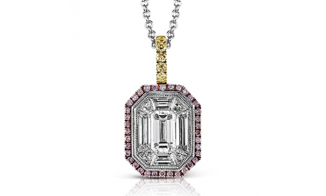 Simon G. Pendant 18k Gold (Rose, White, Yellow) 1.16 ct Diamond - TP159-18K3T