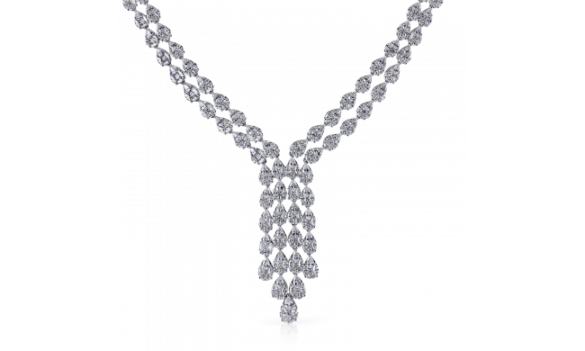 Simon G. Necklace 18k Gold (White) 21.4 ct Diamond - LP4273-18K
