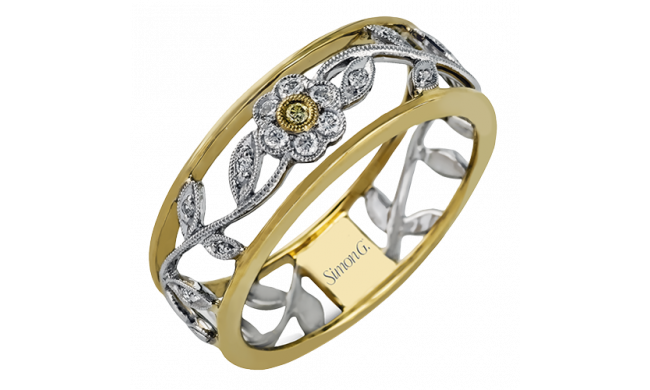 Simon G. Right Hand Ring 18k Gold (White, Yellow) 0.1 ct Diamond - MR1000-D-18K