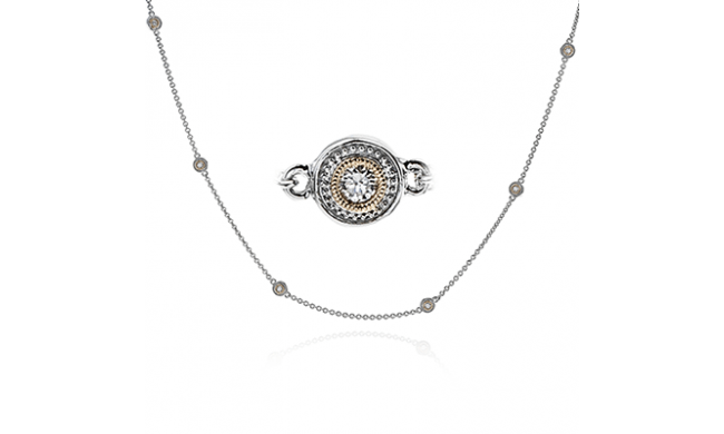 Simon G. Necklace 18k Gold (Rose, White) 0.18 ct Diamond - CH111-18K