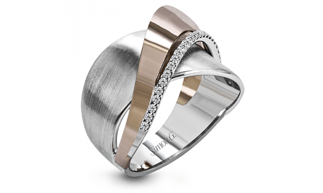 Simon G. Right Hand Ring 18k Gold (Rose, White) 0.12 ct Diamond - MR2681-18K