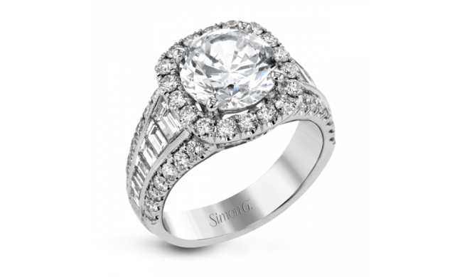 Simon G. 18k White Gold Diamond Engagement Ring - LR1125