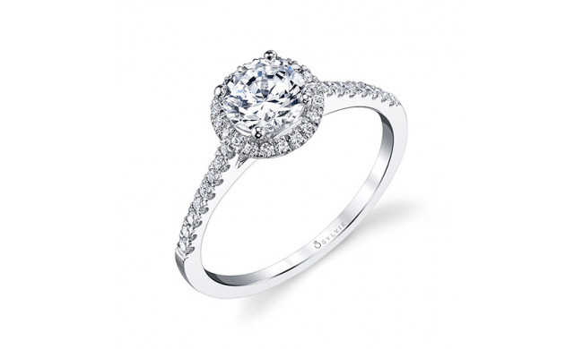 0.24tw Semi-Mount Engagement Ring With 3/4ct Round Head - sy696 rb