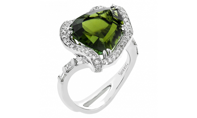 Simon G. Color Ring 18k Gold (White) 6.76 ct Tourmaline 0.71 ct Diamond - LR3109-18KW