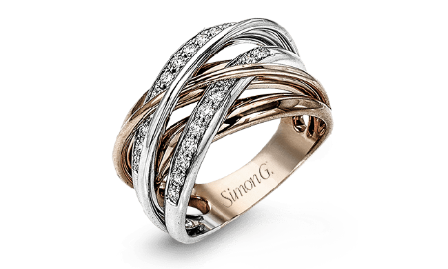 Simon G. Right Hand Ring 18k Gold (Rose, White) 0.36 ct Diamond - MR1858-18K