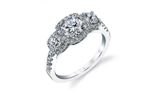 0.90tw Semi-Mount Engagement Ring With 1ct Round Head - s1165s