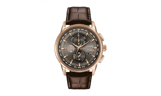 CITIZEN Eco-Drive Sport Luxury World Chrono Mens Watch Stainless Steel - AT8113-04H