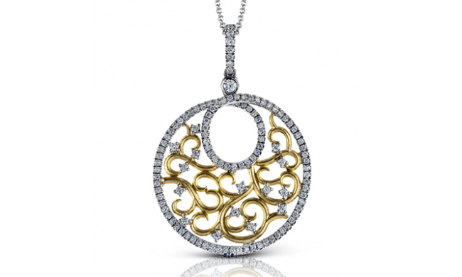 Simon G. Pendant 18k Gold (White, Yellow) 0.75 ct Diamond - MP1684-18K