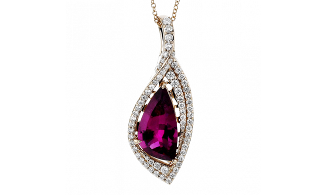 Simon G. Color Pendant 18k Gold (Rose) 2.6 ct Rubellite 0.5 ct Diamond - LP4888-18KR