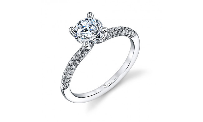 0.30tw Semi-Mount Engagement Ring With 1ct Round Head - s1147