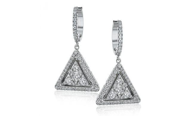 Simon G. Earring 18k Gold (White) 1 ct Diamond - LE4559-18K