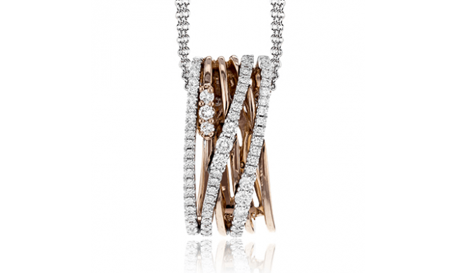 Simon G. Pendant 18k Gold (Rose, White) 0.48 ct Diamond - MP1806-18K