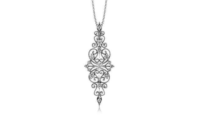 Simon G. Pendant 18k Gold (White) 0.69 ct Diamond - MP2067-18K