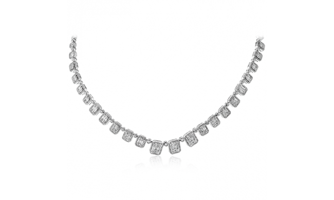 Simon G. Necklace 18k Gold (White) 5.41 ct Diamond - LP4458-18K