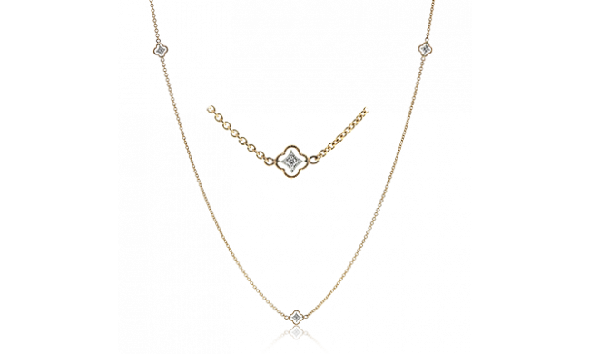 Simon G. Necklace 18k Gold (White, Yellow) 0.08 ct Diamond - CH114-Y-18K