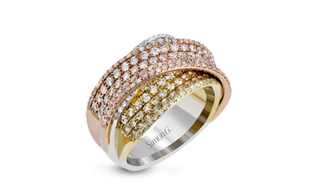 Simon G. 18k Tri Tone Gold 1.85ct Diamond Band - MR2684