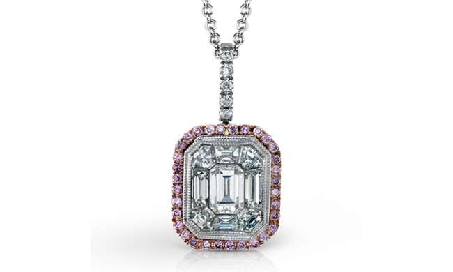 Simon G. Pendant 18k Gold (Rose, White) 0.87 ct Diamond - TP188-18K