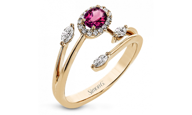 Simon G. Color Ring 18k Gold (Rose, White) 0.43 ct Spinel 0.07 ct Diamond - LR2265-R-18K-S