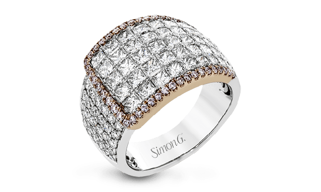 Simon G. Right Hand Ring 18k Gold (Rose, White) 3.36 ct Diamond - MR2916-18KRW