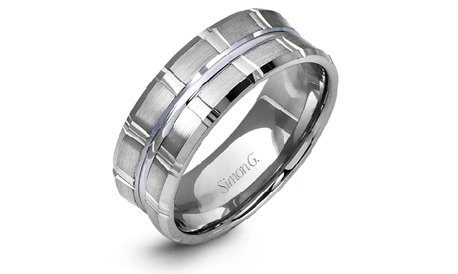Simon G. Men Ring Platinum (White) - LG110-PT