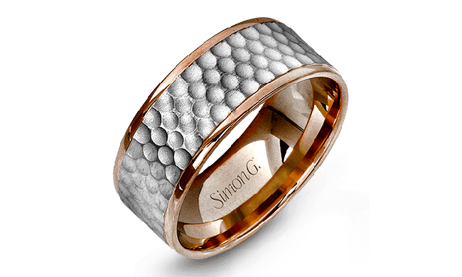Simon G. Men Ring 14k Gold (Rose, White) - LG119-14K
