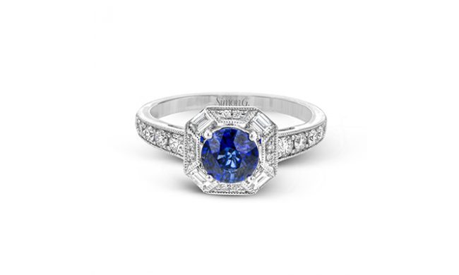 Simon G. Color Ring 18k Gold (White) 1.46 ct Sapphire 0.53 ct Diamond - LP2358-18KW-S