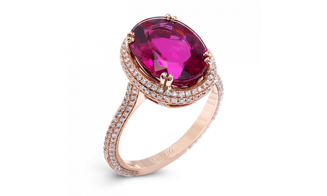 Simon G. Color Ring 18k Gold (Rose) 5.57 ct Rubellite 0.71 ct Diamond - MR2407-18K-S