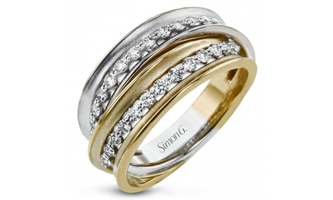 Simon G. Right Hand Ring 18k Gold (White, Yellow) 0.48 ct Diamond - LR2521-18K