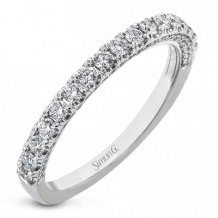 Simon G. 0.55 ctw 18k White Gold Wedding Band - LR2595-B-W-18KB