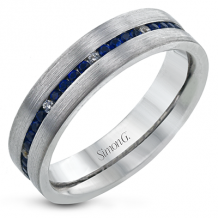 Mens gemstone sale wedding bands